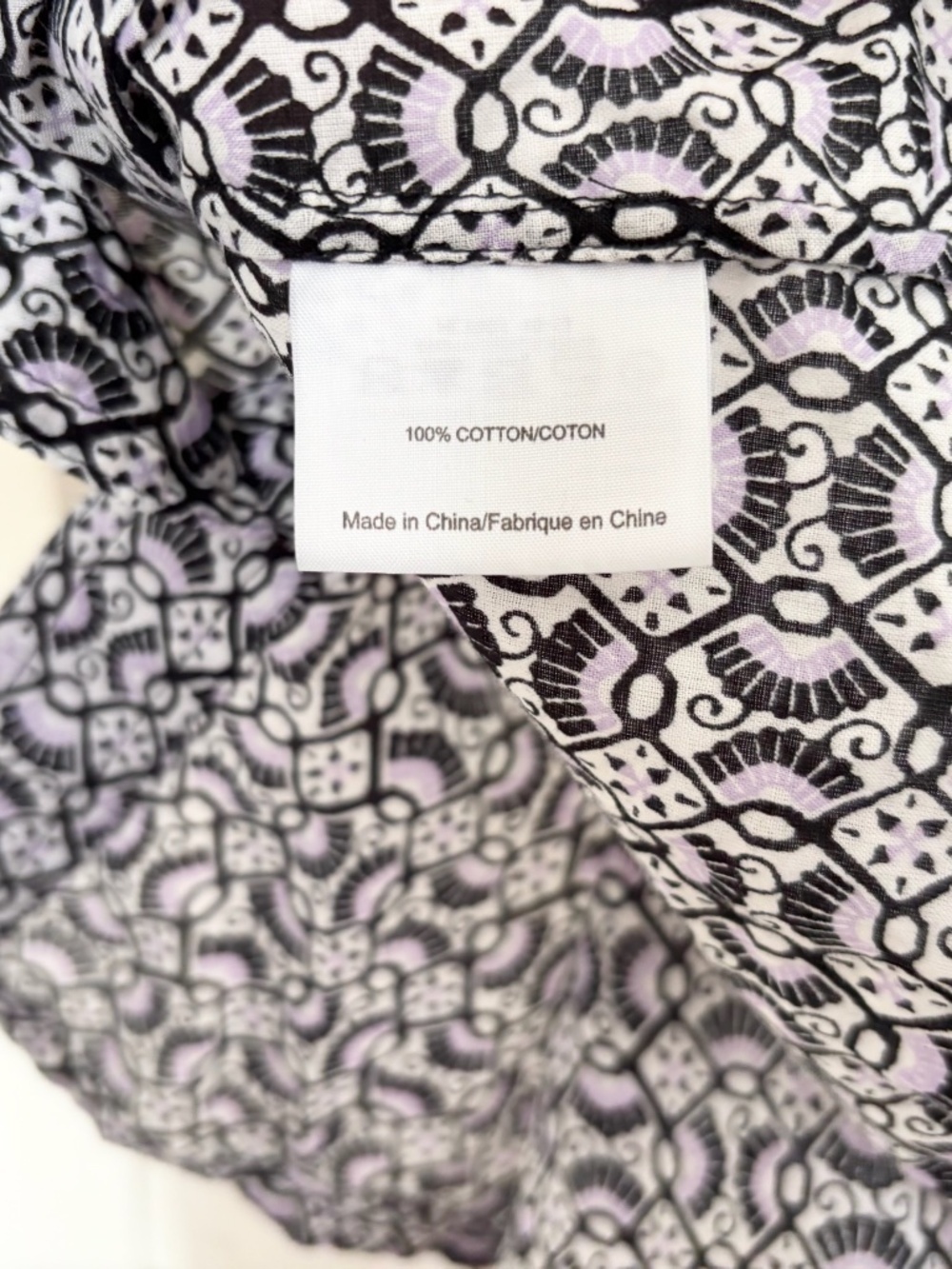 Tory Burch Brigitte Printed Button-Down Blouse, Carinthia Navy - Picture 7 of 7
